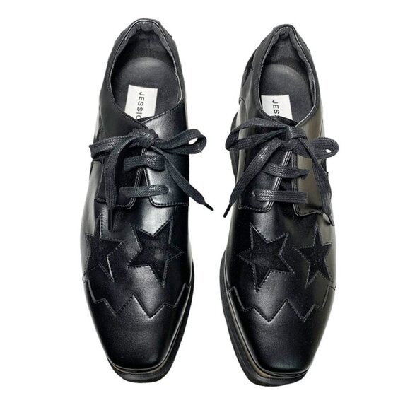 JESSICA BUURMAN Super Tall Platform Vegan Leather Oxfords - Picture 3 of 8